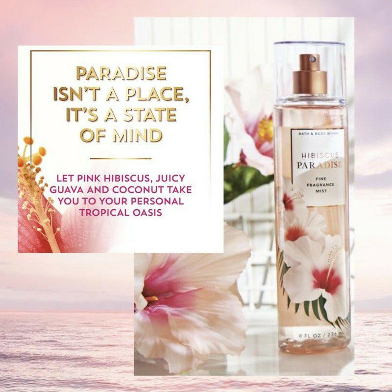 BATH &amp; BODY WORKS BBW HIBISCUS PARADISE SERIES MIST LOTION SHOWER GEL BODY CREAM HAND CREAM SHOWER GEL BODY CREAM LOTION MIST WASH WALLFLOWER ROOMSPRAY SCENTPORTABLE GENTLE GEL DEEP CLEANSING GENTLE FOAMING CREAMY LUXE