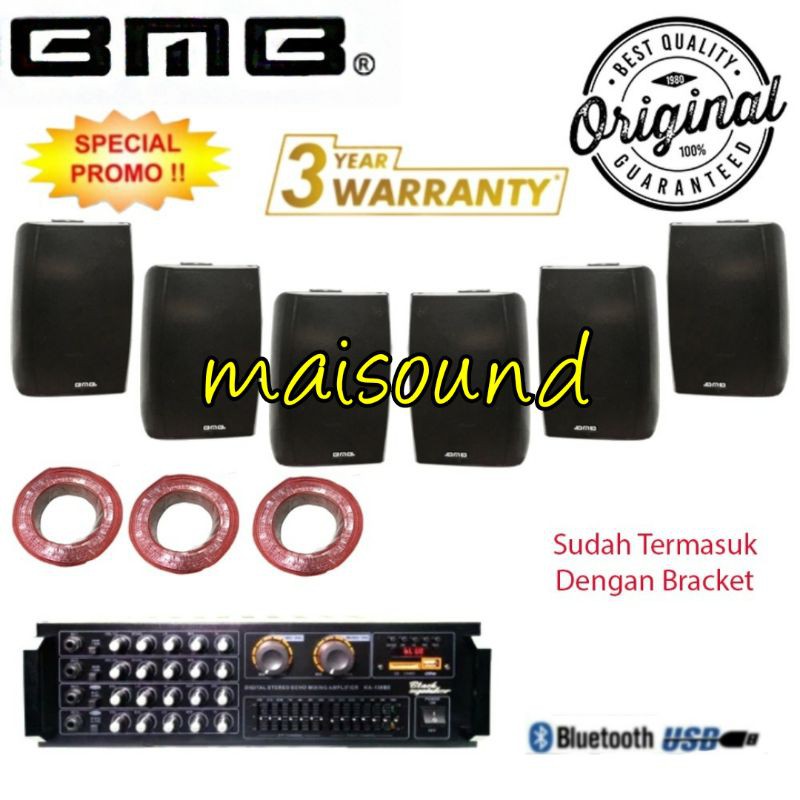 PAKET SPEAKER BMB 5 INCH BMB KG511 KG 511 6 SPEAKER BUAT CAFE RESTORAN