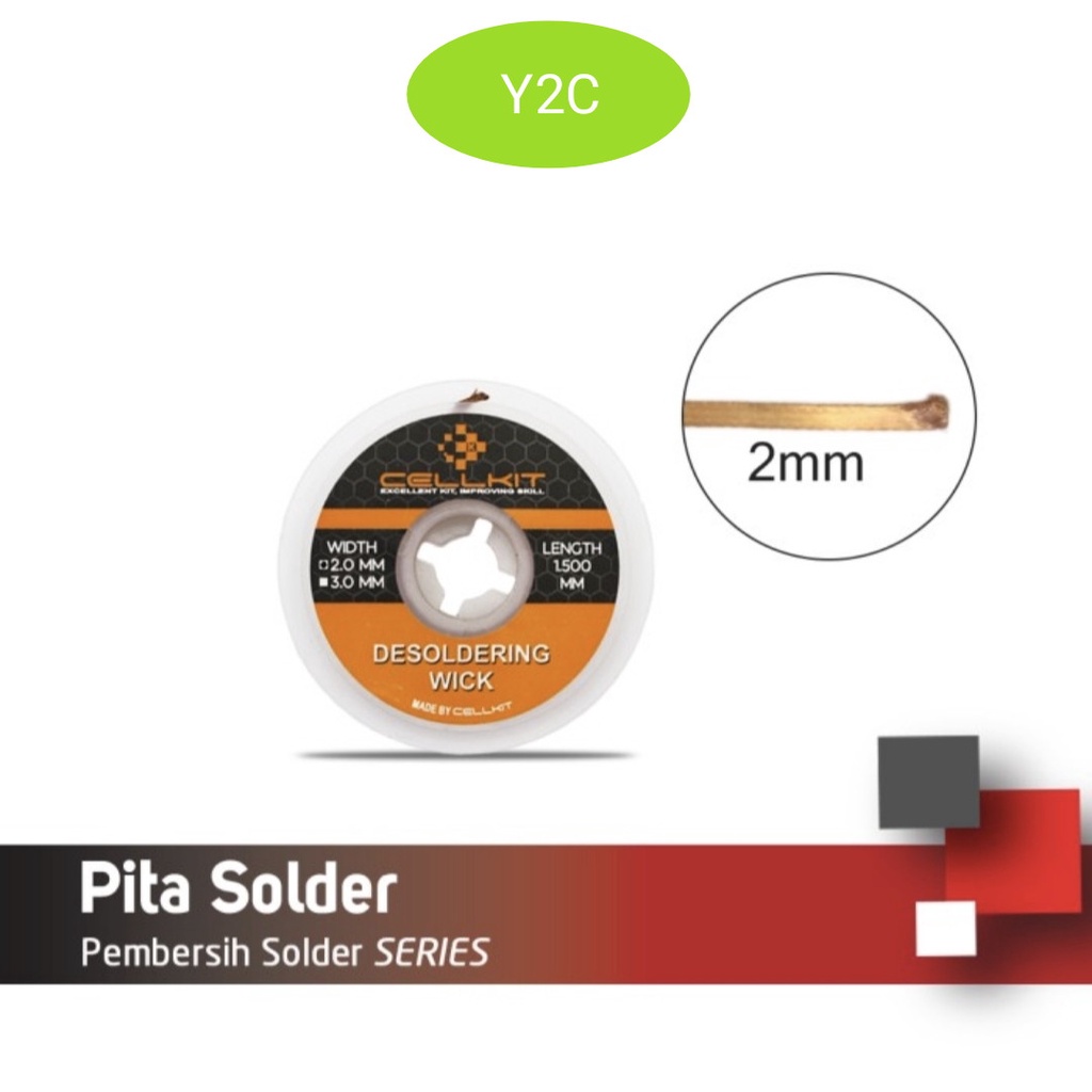Jual SOLDER WICK / PITA SOLDER 2MM CELLKIT / ALAT SERVIS HP LENGKAP