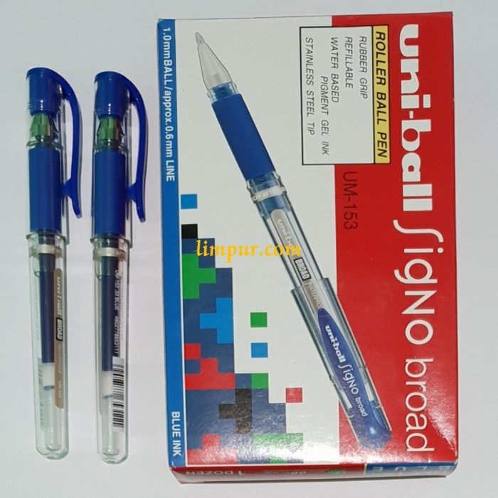 

Mantap Uniball Signo Broad Um 153 Pen Gel 1.0 Mm(Blue)Original Japan 1Losin Bagus