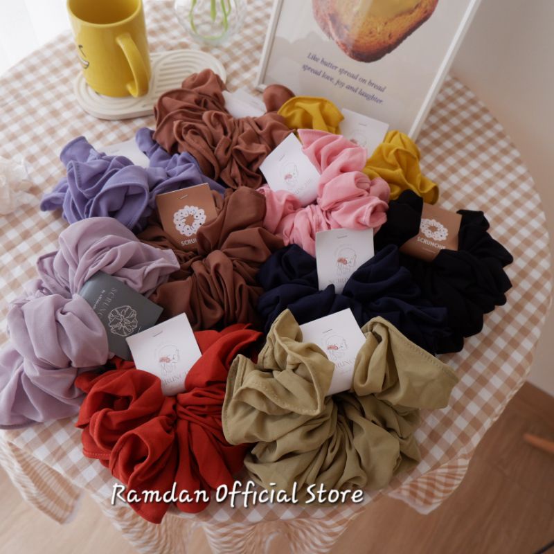 SCRUNCHIE JUMBO/KUNCIR RAMBUT JUMBO/CEPOL HIJAB/IKAT RAMBUT