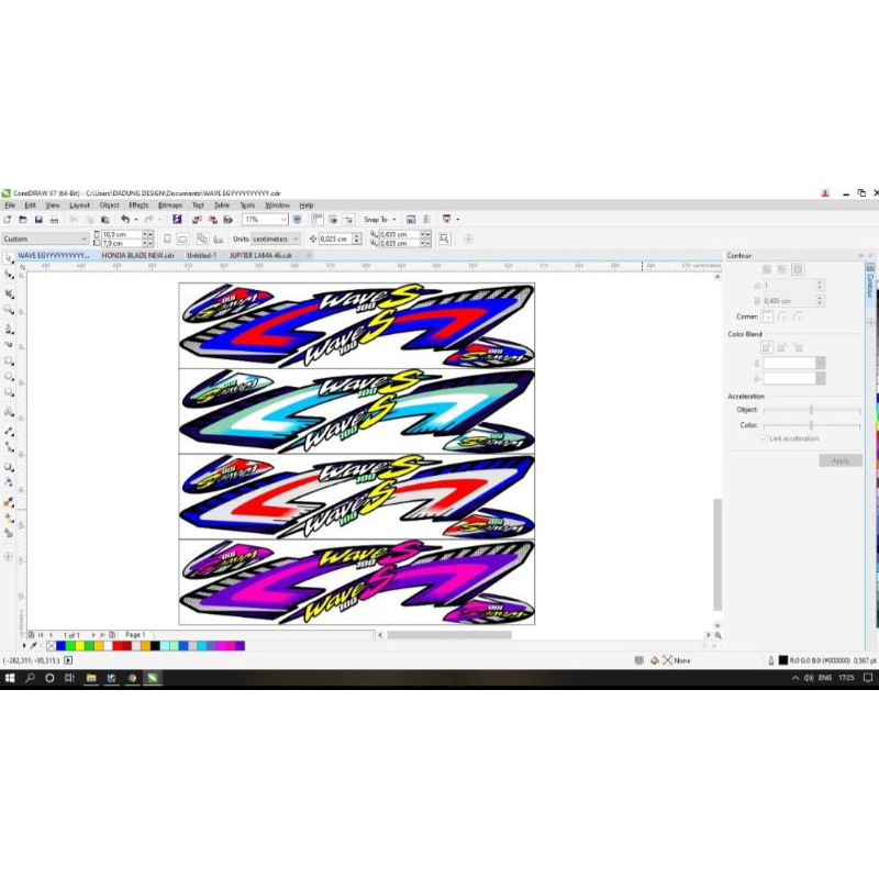 Striping Sticker Supra Wave s 110,