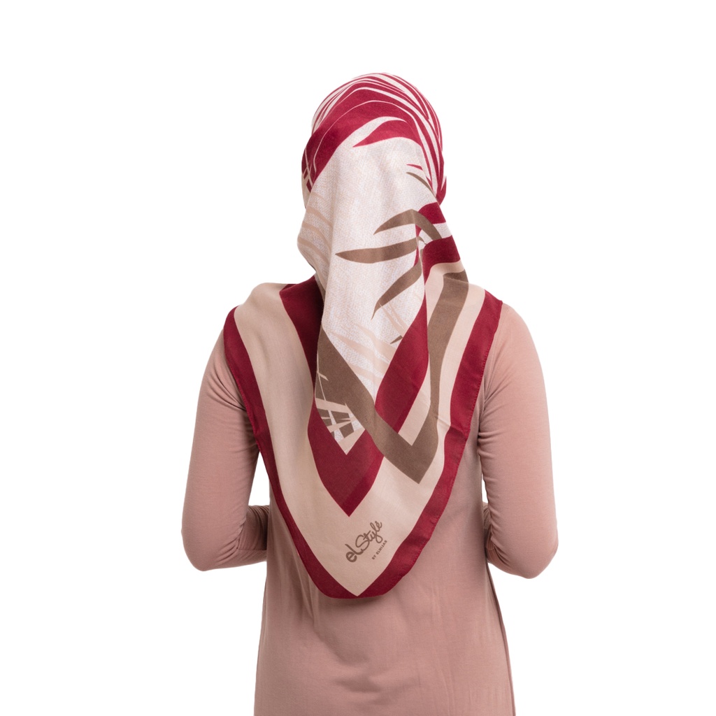 Dauky Hijab Segi Empat Kerudung Salya Series Polysilk 1-Lakirana Creammaroon