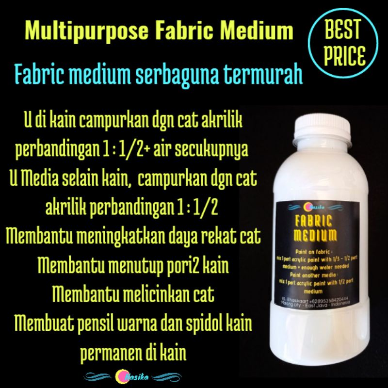 

FABRIC MEDIUM SERBAGUNA MURAH / MEDIUM AKRILIK SERBAGUNA MURAH 500 ML - 1000 ML