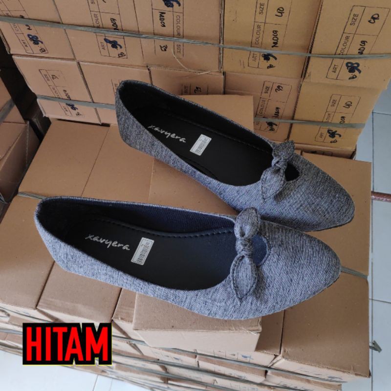 BORNEO  FLAT SHOES  WANITA BAHAN KANVAS PITA XAVYERA C01 dan B23