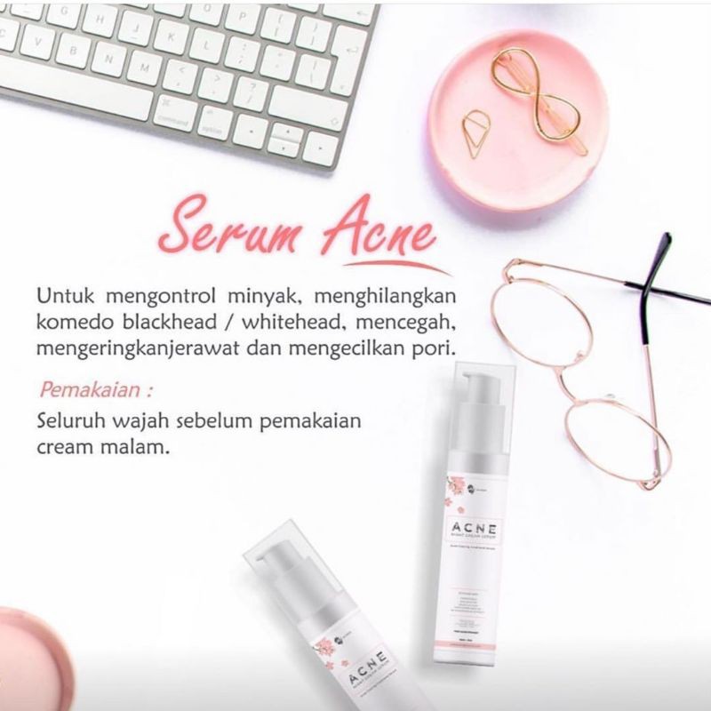 Acne serum ms_glow merawat kulit berjerawat,komedo dan berminyak