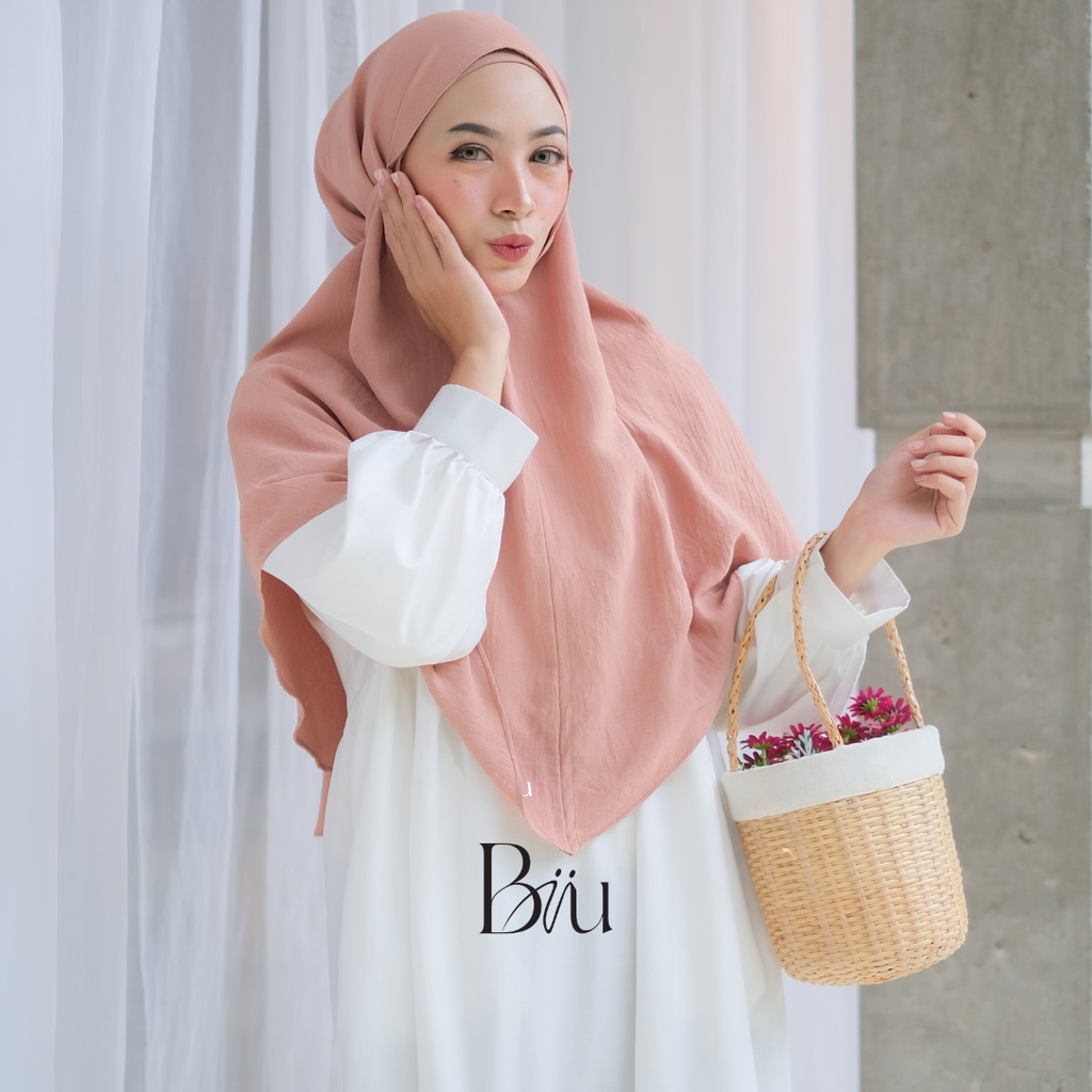 Biiu Hanna Bergo Instan | Hijab Instan Crinckle