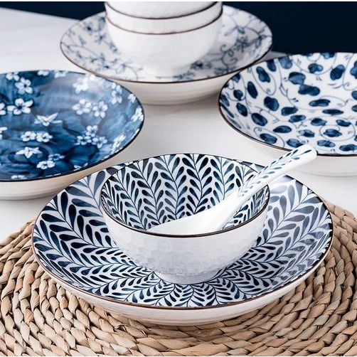 DD - Plate Dinnerware Set 16 Pcs / Ceramic Japanese  Style Bowl