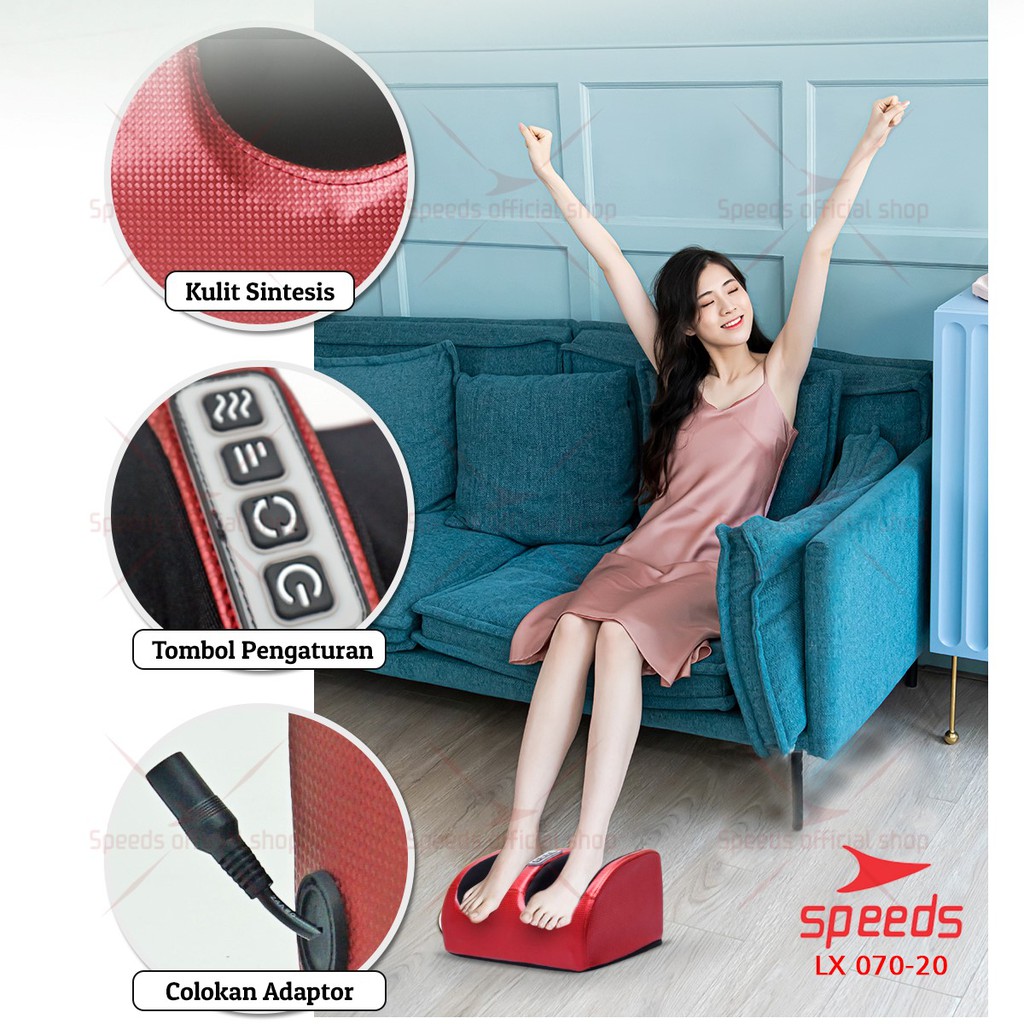 SPEEDS Alat Pijat Kaki Elektrik Foot Massager Terapi Kaki dan Badan Alat Kesehatan Portable 070-20-4