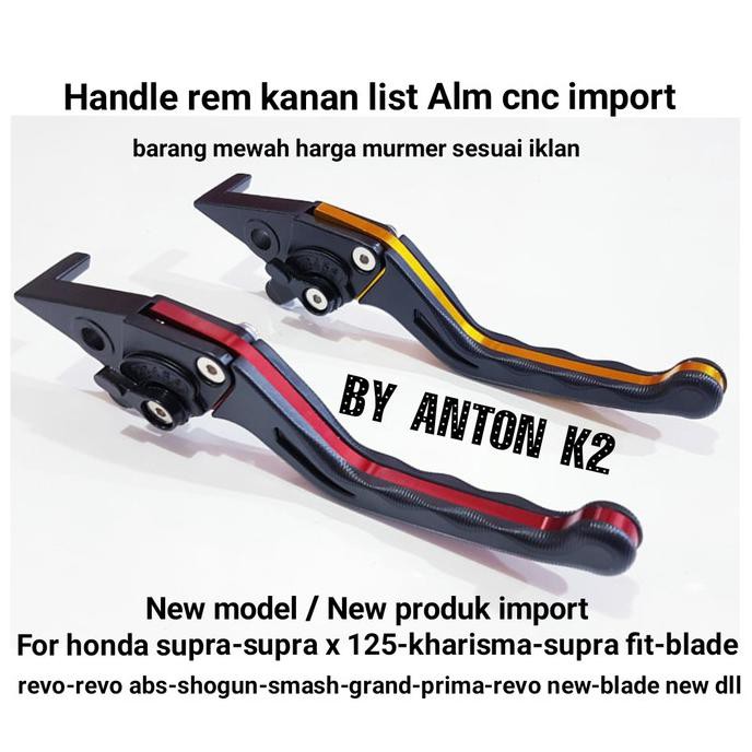 HANDLE REM-HANDEL VARIASI MOTOR SUPRA X-SUPRA X 125-SUPRA FIT-KHARISMA - Htam list Merah