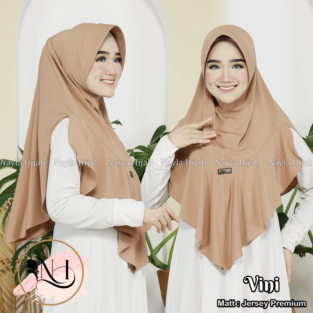 Kerudung Instan Jersey Model Vini Jilbab Instan Jersey Super Premium Hijab Bergo Terbaru Nayla Hija'b