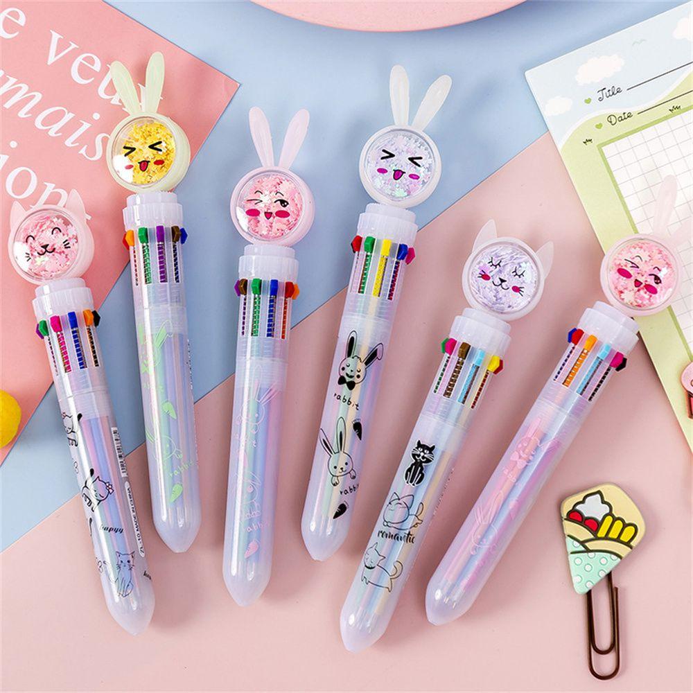 Nanas 1PC Multicolor Bolpoin Korean Style School Pen Sekolah Alat Tulis Kantor