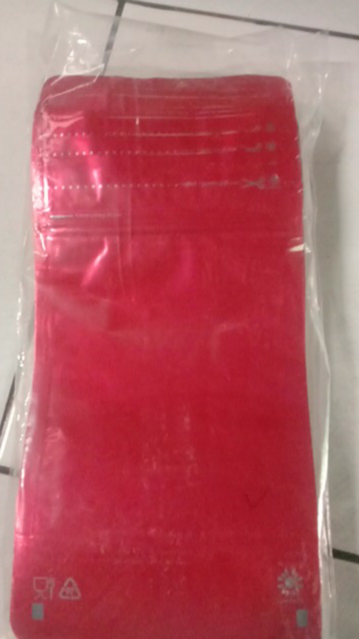 Standing Pouch Merah Alumunium Foil Klip Zipper 500gr Red 14x23 Isi 100