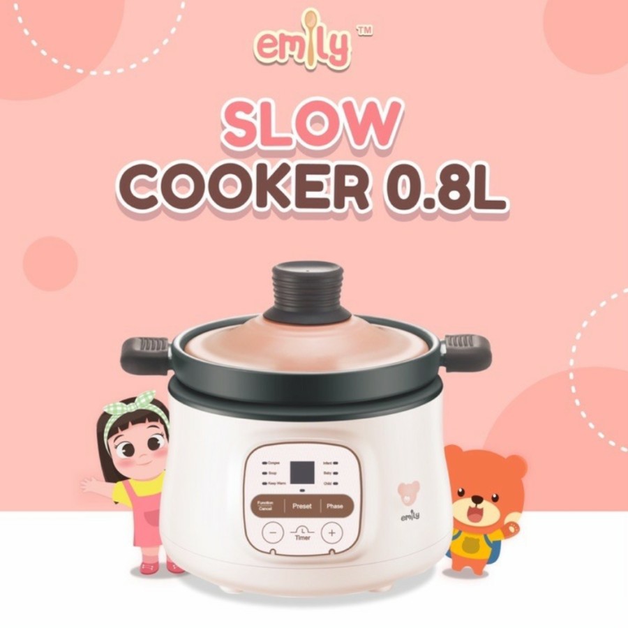 Makassar ! Slow Cooker Non Stick Claypot EMILY 0.8 L ( ESC 35004 )