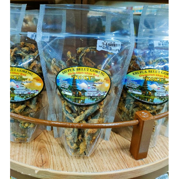 

KERUPUK BELUT GORENG CRISPY KOKY 125GR RENYAH GURIH OLEH OLEH ASLI KHAS BALI + BUBBLE WRAP