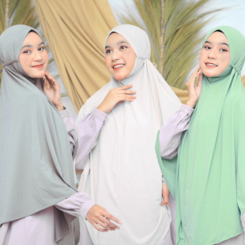 Hijab Bergo Wanita Jilbab Instan Hijab Instant Bergo Khimar Tali Jumbo Aisyah Jersey Murah Terbaru
