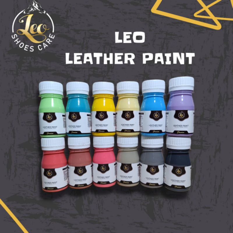 Cat Sepatu Kulit Leo Leather Paint Nude Series - Cat Tas, Midsole, Rubber, Boost, Jok, Jaket