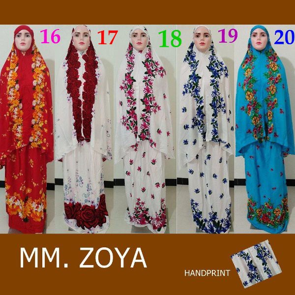Terlaris Mukena Dewasa Bali Adem Mukenah Arab Sholat Murah Balian Putusan Mewah Zoya motif bunga