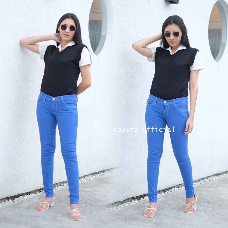 CELANA JEANS PENSIL WANITA // CELANA SKINNY JEANS POLOS