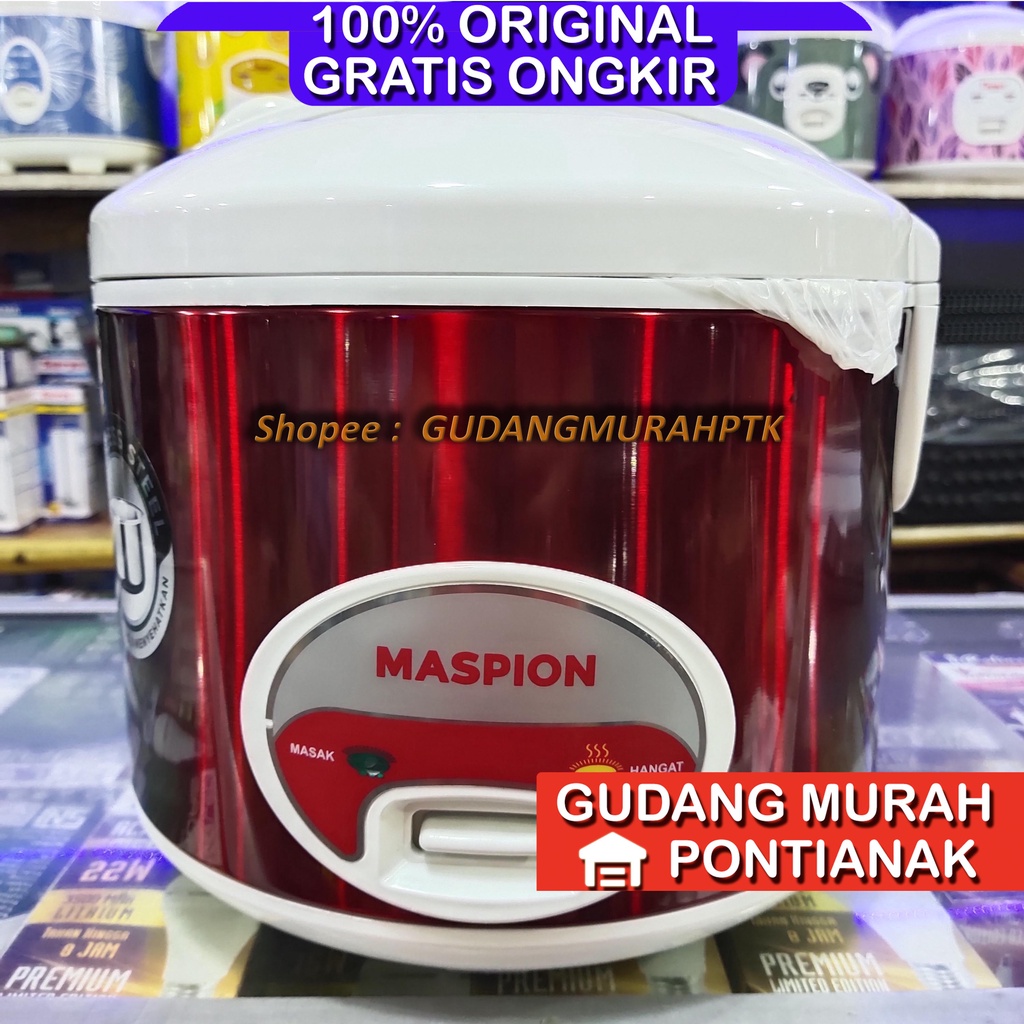 Rice cooker magic com maspion stainless 3in1 1,8L MRJ 1808MS / 1808 MS MMRj1808MS Penanak nasi penghangat sekaligus memasak ricecooker