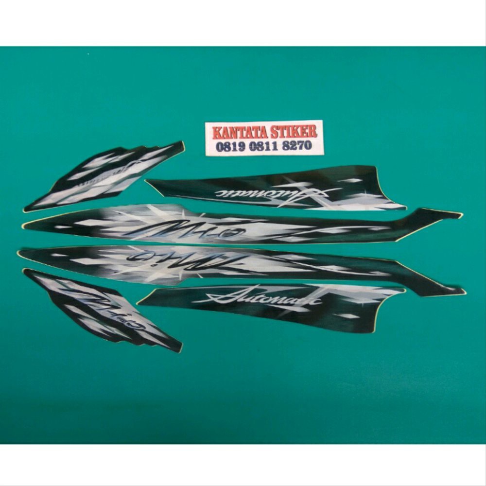 Variasi stiker  striping motor mio sporty 2009 hitam