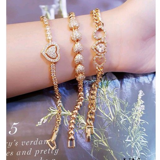 Gelang xuping gold love wanita titanium 2378