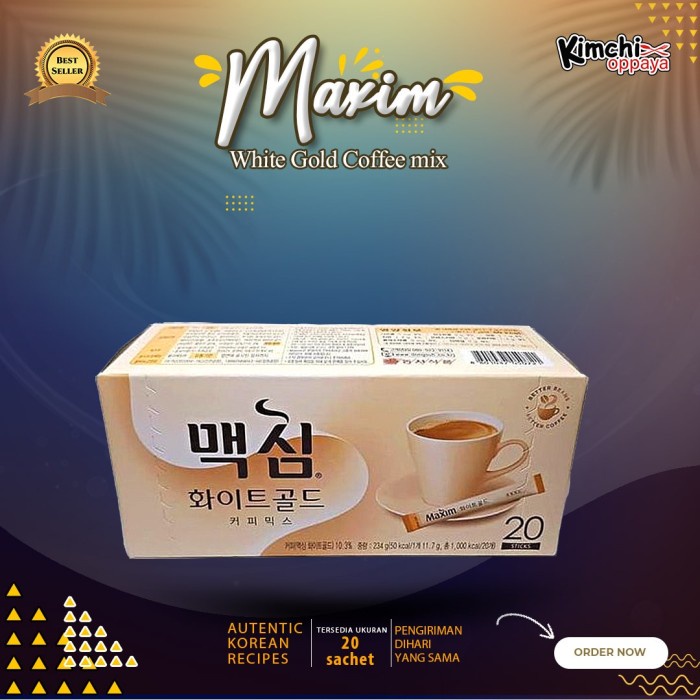 

Maxim White Gold Coffee mix KOREA Isi 20 Sachet Kopi korea rasa enak
