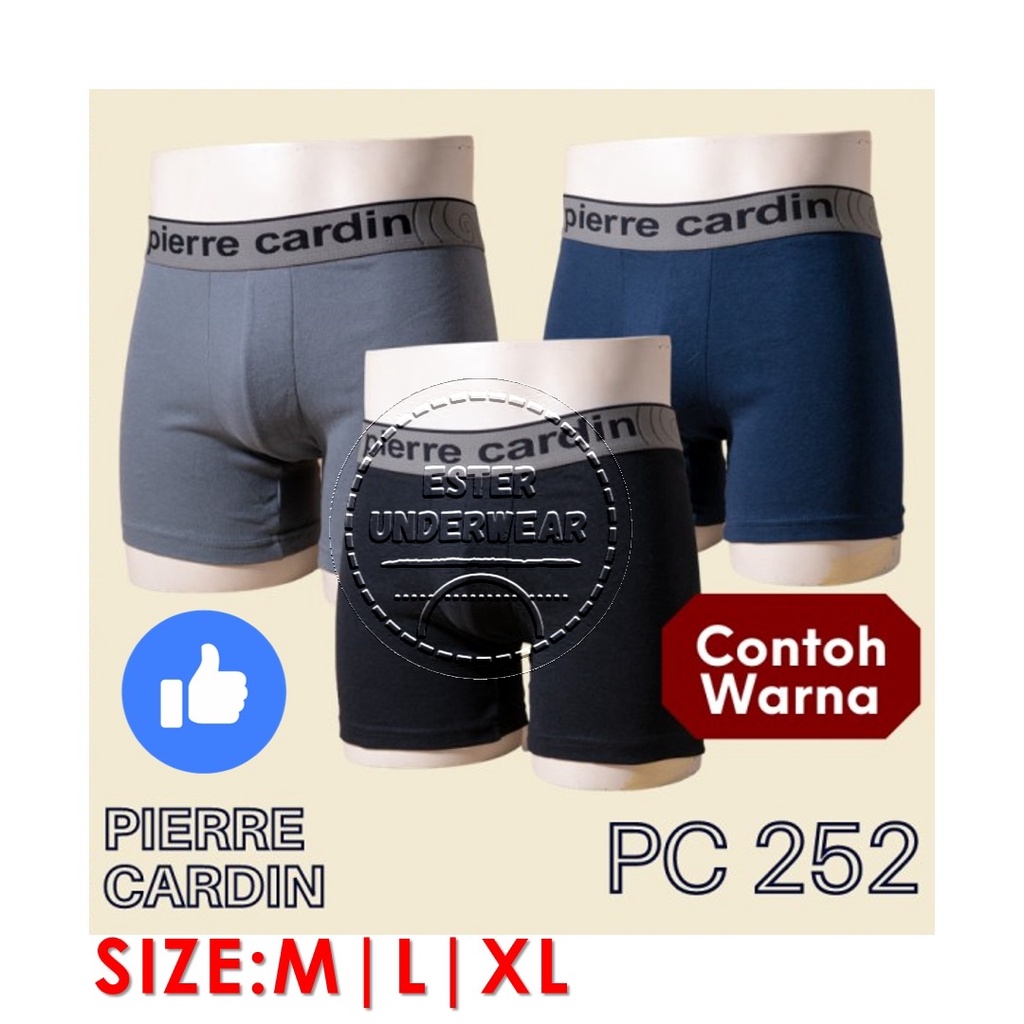 Celana Boxer Pria PIERRE CARDIN PC 252 ISI-2 Pcs bahan Katun
