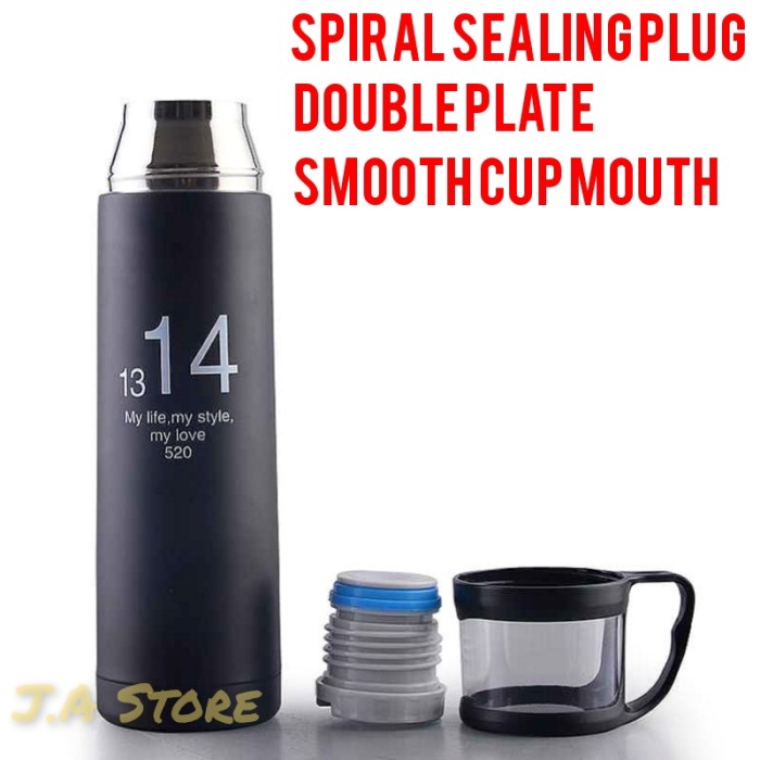 Termos Mini BOTOL MINUM STAINLESS 500ML KOPI KECIL AIR PANAS premium S4Z8 anti karat BISA COD termur