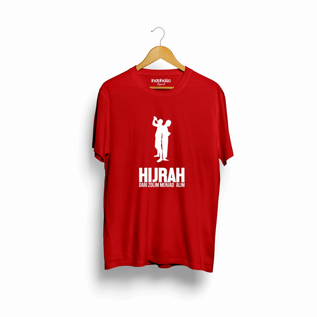 Indoholic Atasan Baju Pakaian Pria Cowok wanita Kaos Distro Kaos Dakwah Kaos Muslim Murah terbaru Combed 100% Original Islam Shift Gerakan Pemuda Hijrah