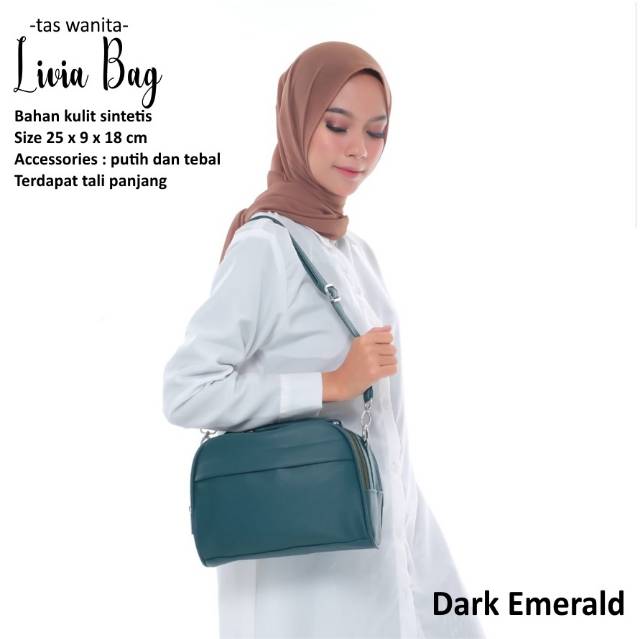 TAS CEWEK LIVIA BAG PREMIUM - BAHAN KULIT SINTETIS