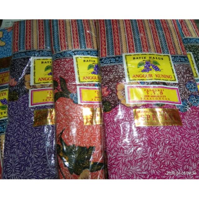 Selendang jarik batik Anggur Kuning Pekalongan