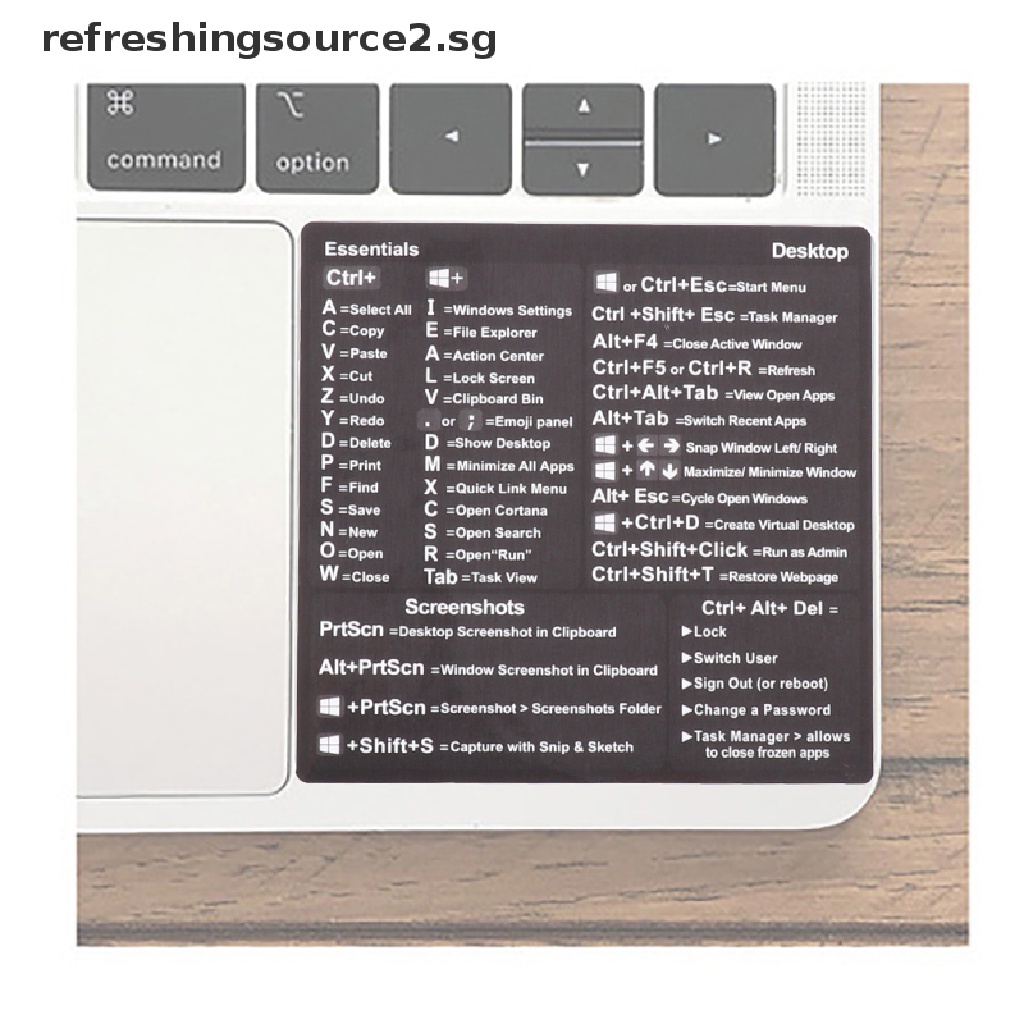 Stiker Rekat Referensi Keyboard Pendek Untuk PC Laptop Desktop