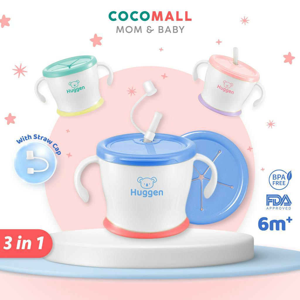 COCOMALL Training Cup Bayi - Straw Training Mug Baby - Gelas Susu Anak Sedotan Anti Tumpah Anti Pecah - Gelas Minum Cangkir Bayi Belajar Minum - Sippy Cup Tempat Minum Balita - Gelas Mpasi Bayi 6 Bulan