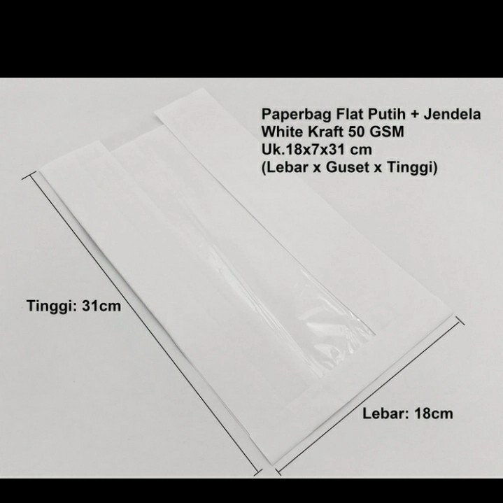 

kantong kertas roti / kue 18x7x30 (XL)