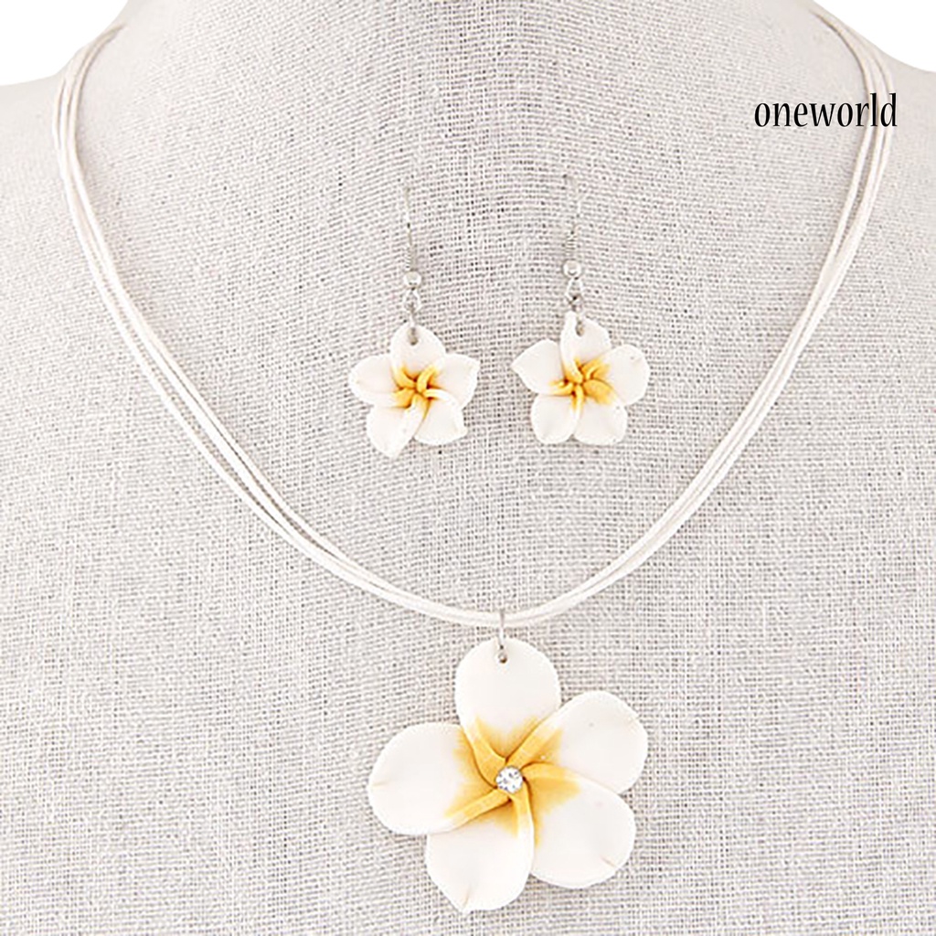 OW@ Jewelry Set Fashion Attractive Alloy Flower Dangle Jewelry Set for Party Dating Vacation