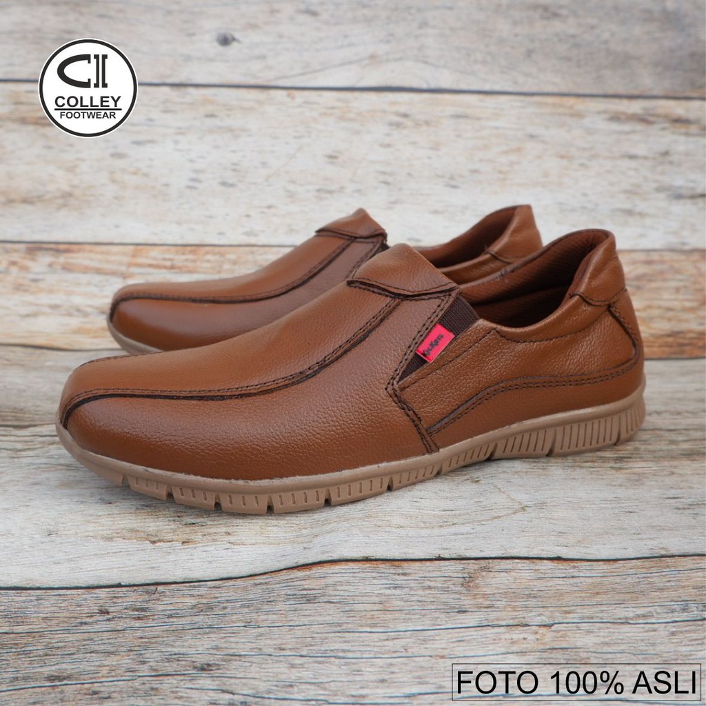 COD - SEPATU KERJA KULIT ASLI 100% / SLIP ON SANTAI KANTORAN CLY-CSA.006