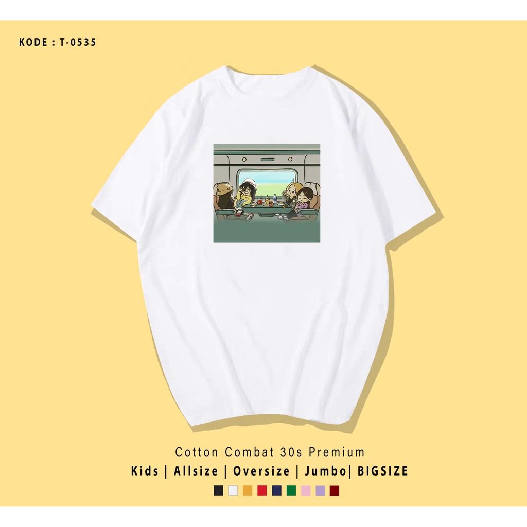 T0535 T-SHIRT / KAOS UNISEX / TUMBLR TEE / REAL PICTURE BP ON TRAIN / IMPORT / BLINKS