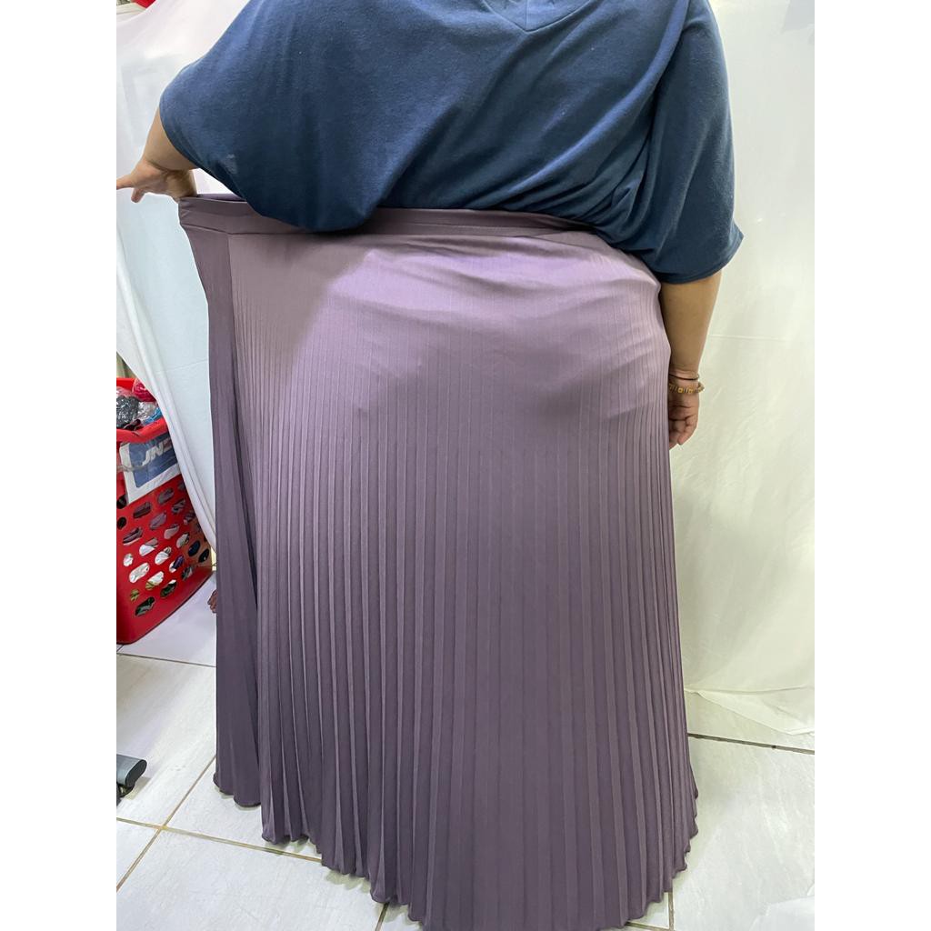 Rok Plisket Premium BIG SIZE 5XL 100% Hyget Super / Rok Plisket Rempel Mayung Wanita Trendy