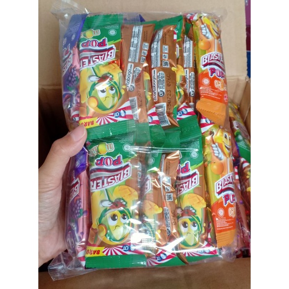 

agen distributor cemilan makanan ringan permen blaster pop pack 3 rasa murah