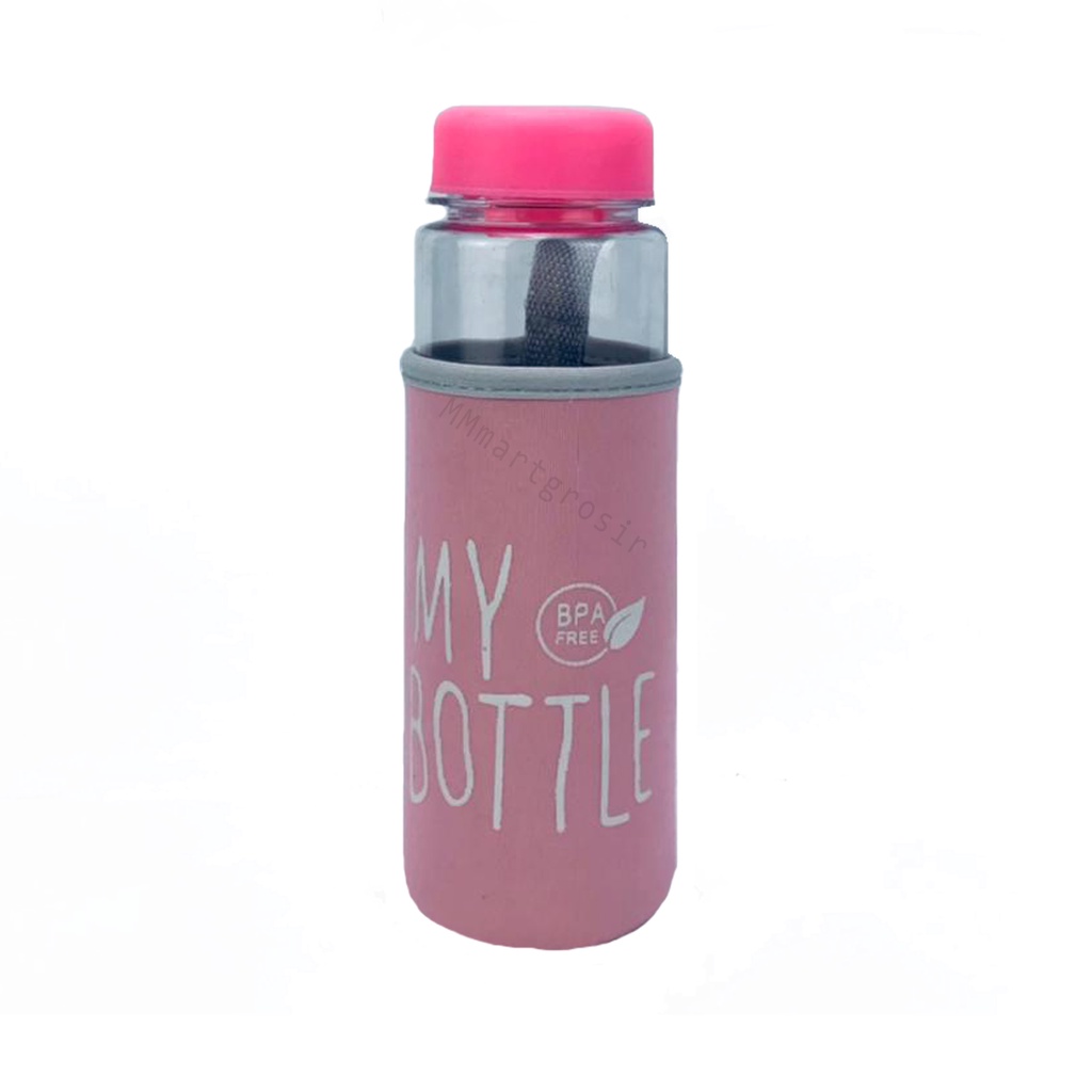 My Bottle / My Bottle Sarung Busa / Botol Air / botol minum / Warna Pink Muda / 500ml