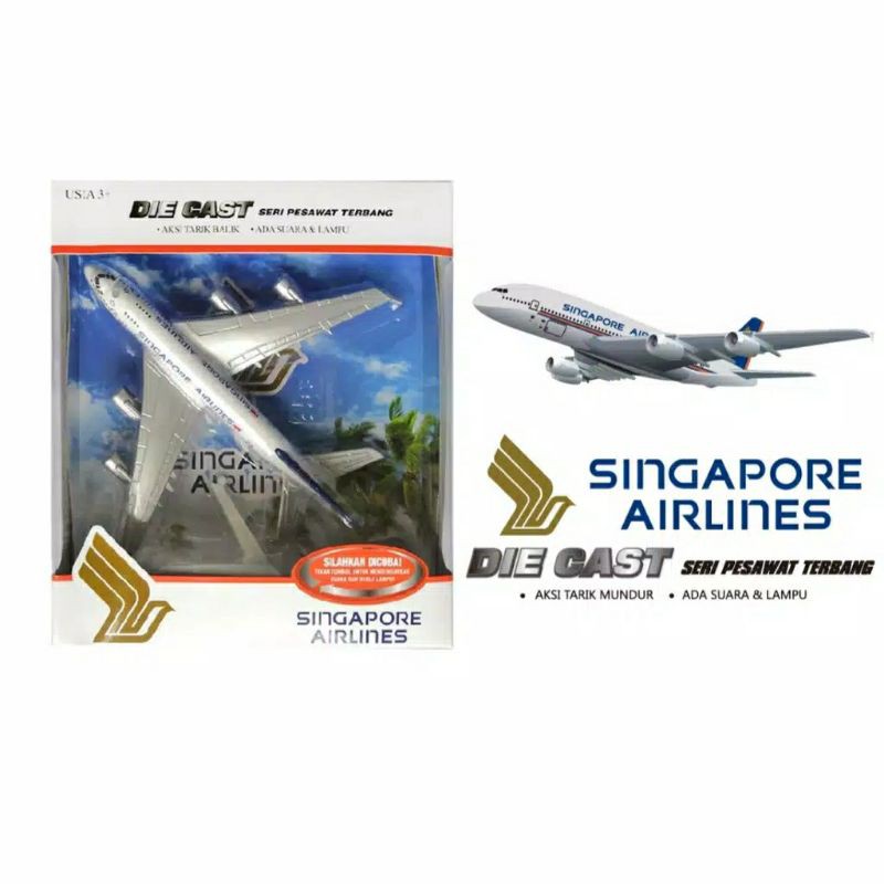 Diecast Pesawat Terbang Singapore Airlines - Diecast Pesawat Terbang Airbus