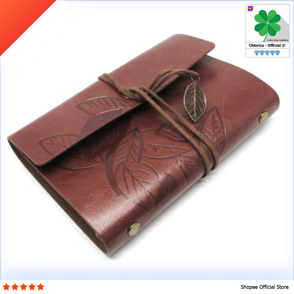 

BESTOYARD Buku Catatan Binder Kulit Retro Leaf Kertas A5 - BSD666
