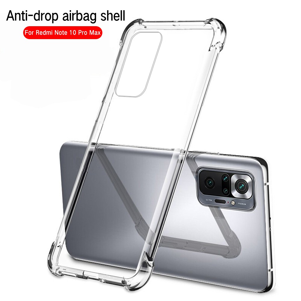 Soft Case Silikon Redmi Note 10 / 10s Redmi Note 10 Pro Redmi Note 10 5G Bening Transparant Airbag Anti Crack TEbal