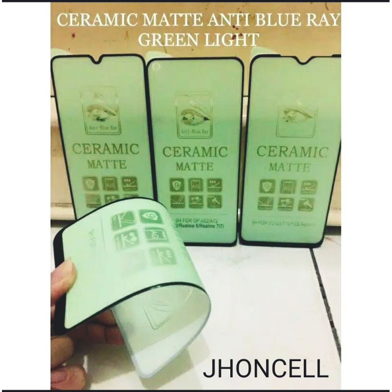 TEMPERED CERAMIC MATTE GREEN FULLEM OPPO F9/F9 PRO/F11