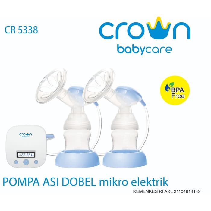 Blommie Crown Baby Care CR5338 - Pompa ASI Dobel Payudara ELEKTRIK Breast Pump