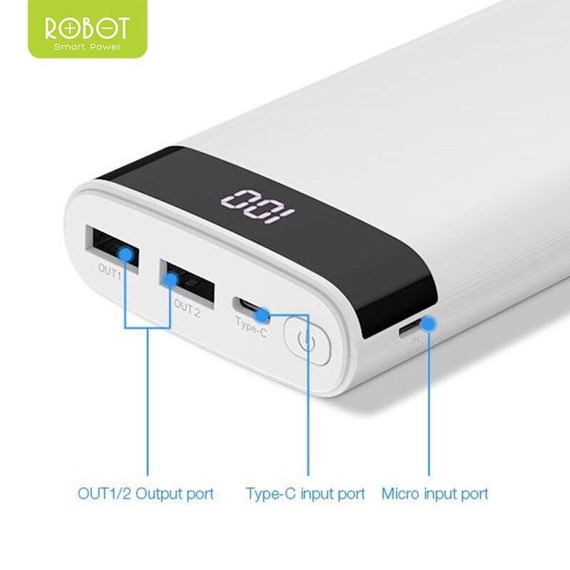 POWERBANK POWER BANK RT210 RT 210 12000MAH 12000 MAH 2 USB PORT OUTPUT DIGITAL DISPLAY USB TYPE C