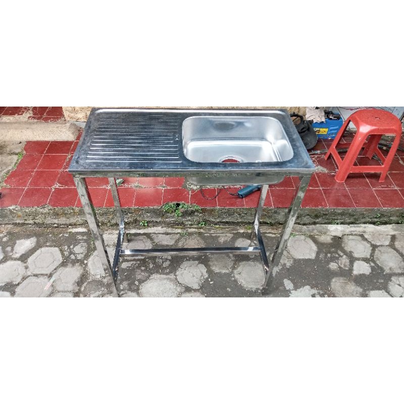 Meja Cuci Piring dan Rangka Hollow Stainless