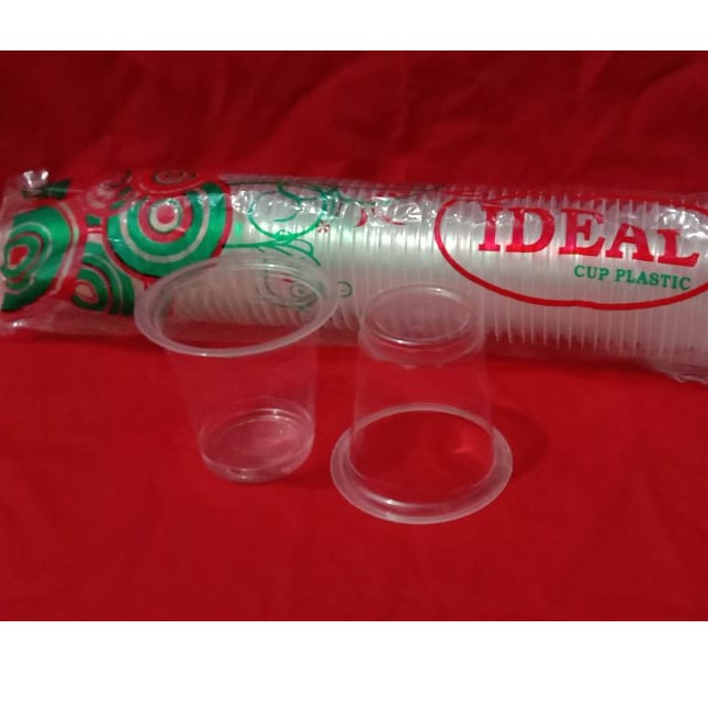 LAGI PROMO!!! Cup gelas Plastik IDEAL 12 Oz Tanpa Tutup