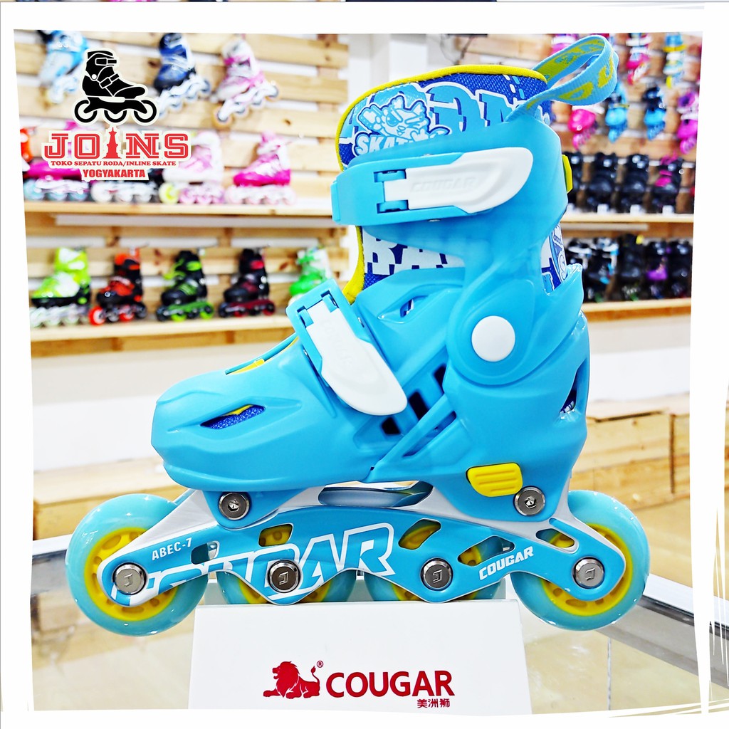 Sepatu Roda Anak Inline Skate Cougar MZS887PS QS Set Blue